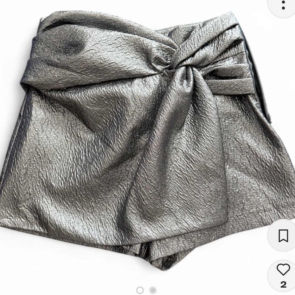 Chrome Tie Up Skort